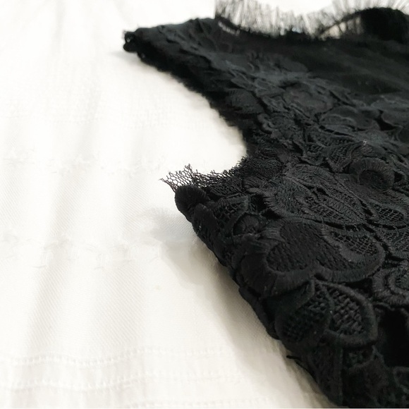 Heartloom BLACK LACE MESH SLEEVELESS LAYERED FORMAL COCKTAIL DRESS - Picture 8 of 9